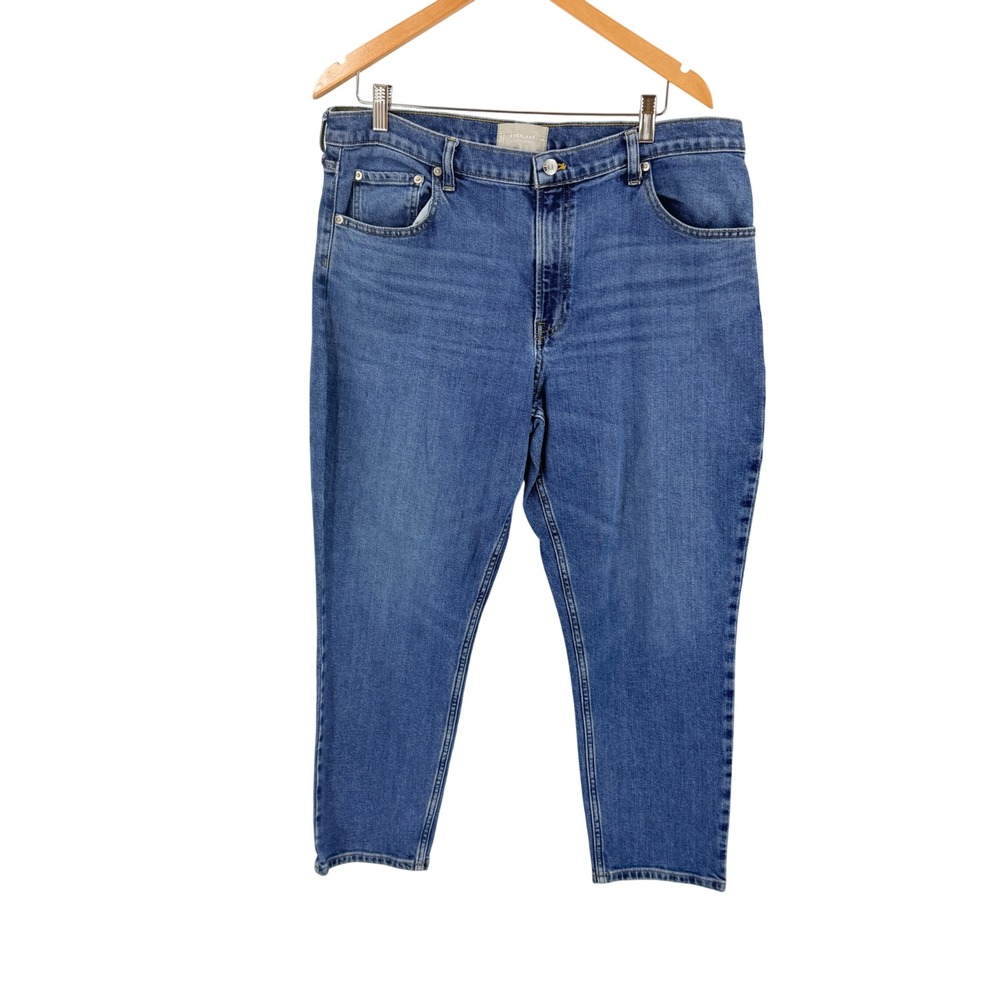 Everlane The Super-Soft Relaxed Jean Blue 33R Denim High Rise Straight Leg